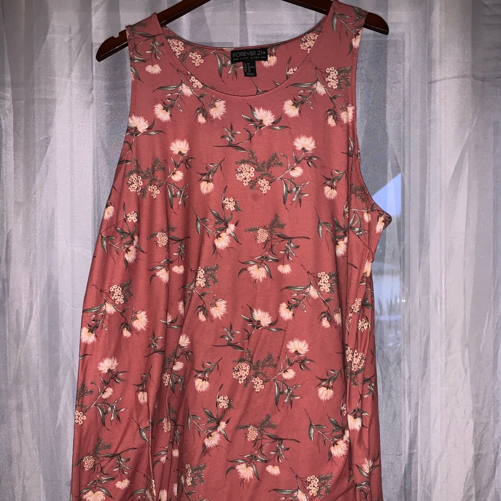 Coral flower dress